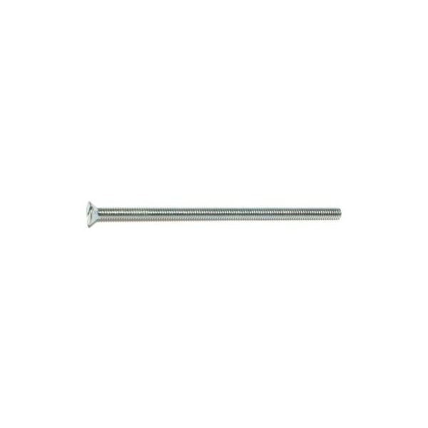 Midwest Fastener #8-32 x 3-1/2 in Slotted Flat Machine Screw, Zinc Plated Steel, 15 PK 68267 - main